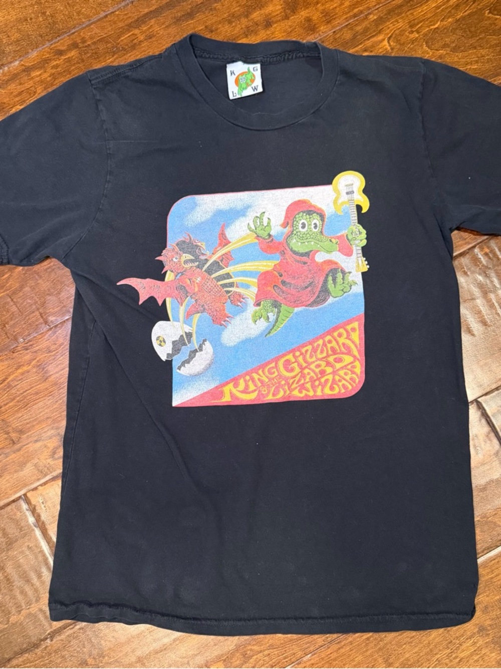 KGLW Record King Gizzard & the Lizard Wizard Black Shirt Mens Medium